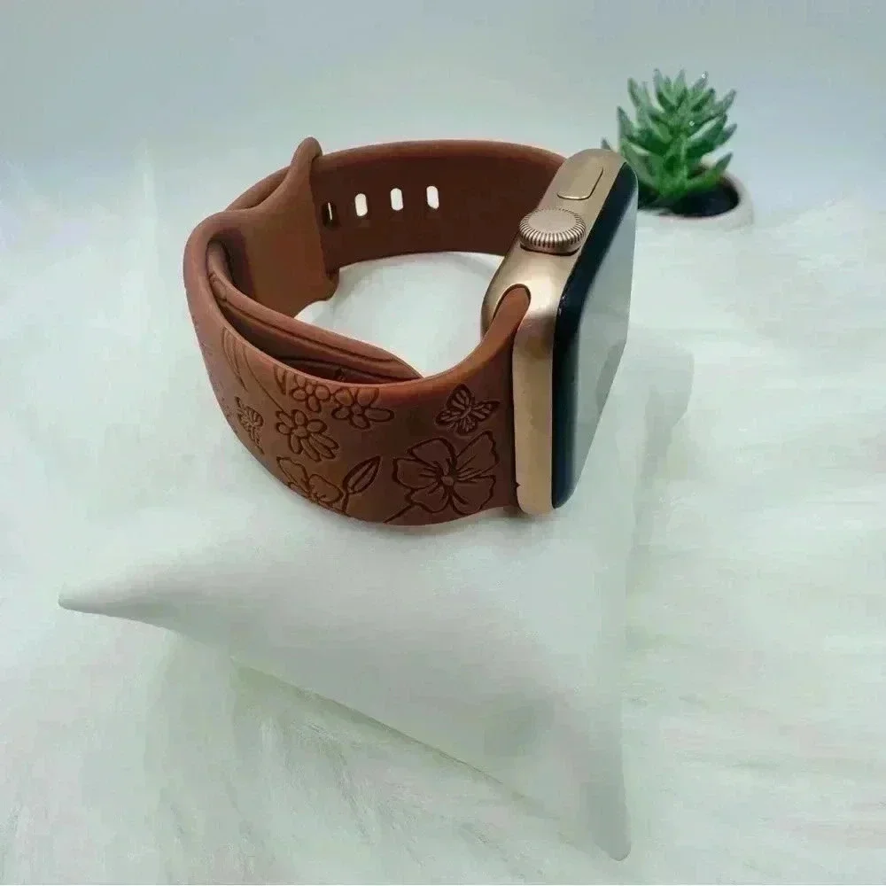 New Floral  Fall Design Apple Watch Bands  42mm 44mm 45mm 49mm Brown